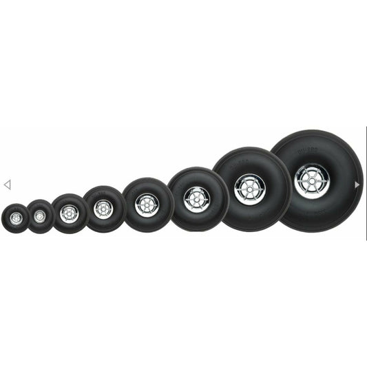 Du-Bro 3-1/2" Dia. Treaded Surface Wheels (2) DUB350T