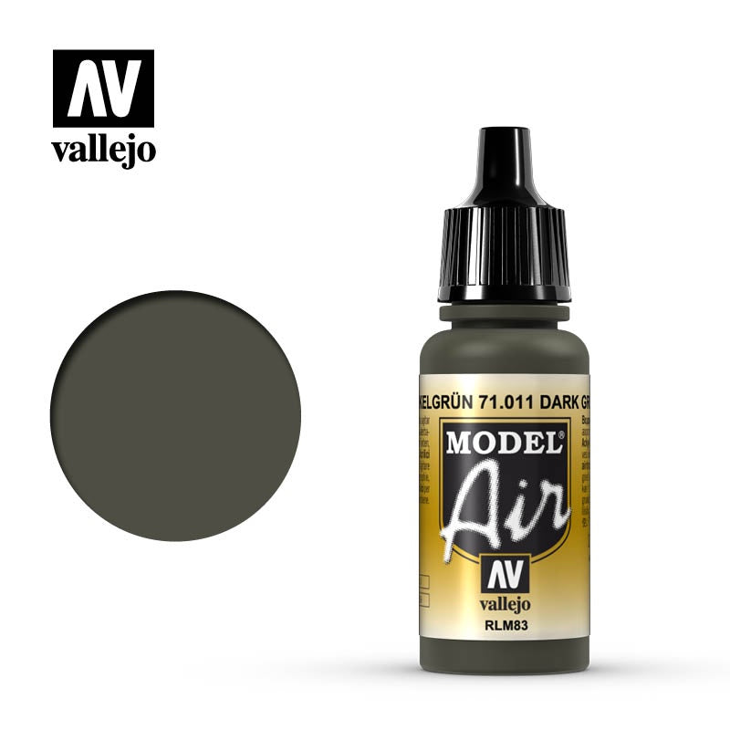 Vallejo Model Air 71.011 Dark Green (RLM 83) 17mL