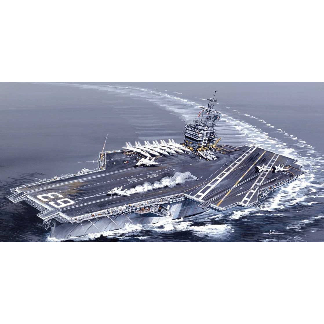 USS Kitty Hawk CV-63 1/720 Model Aircraft Carrier Kit #5522 by Italeri