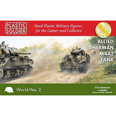 Sherman M4A2 3 Vehicles 1/72 by Plastic Soldier