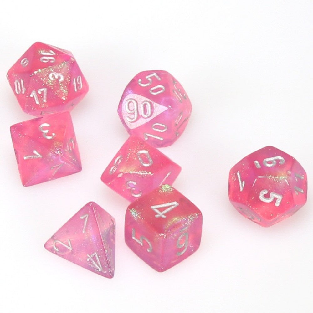 Chessex Borealis 7-Die Set Pink/Silver CHX27404