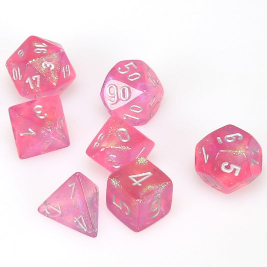 Chessex Borealis 7-Die Set Pink/Silver CHX27404