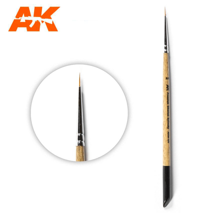 AK Interactive Premium Siberian Kolinsky Brush 2/0 #AK-AKSK-2_0
