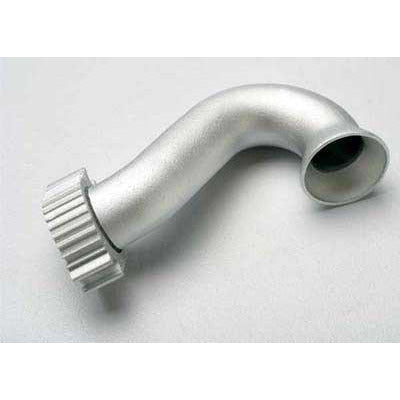 Traxxas Header, exhaust (tubular aluminum, silver-anodized) (TRX 2.5, 2.5R) TRA5340