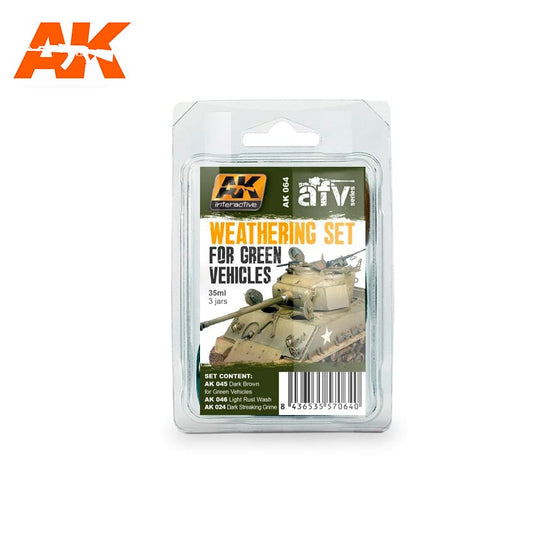 AK-064 Green Vehicles Weathering Set