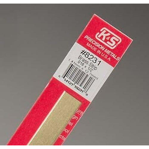K&S Brass Strip - .016 x 1/2" KSE8231