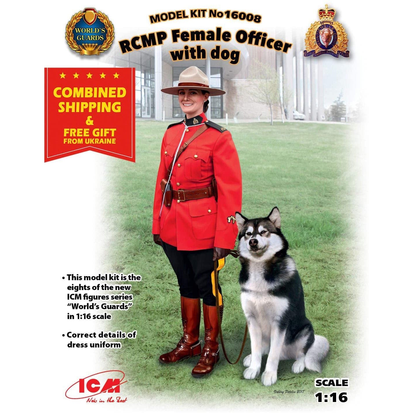 RCMP Female Officer with Dog ICM-16008 1/16 by ICM