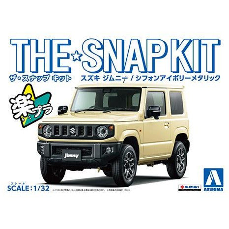 The Snap Kit Suzuki Jimny (Chiffon Ivory Metallic) 1/32 #57797 by Aoshima
