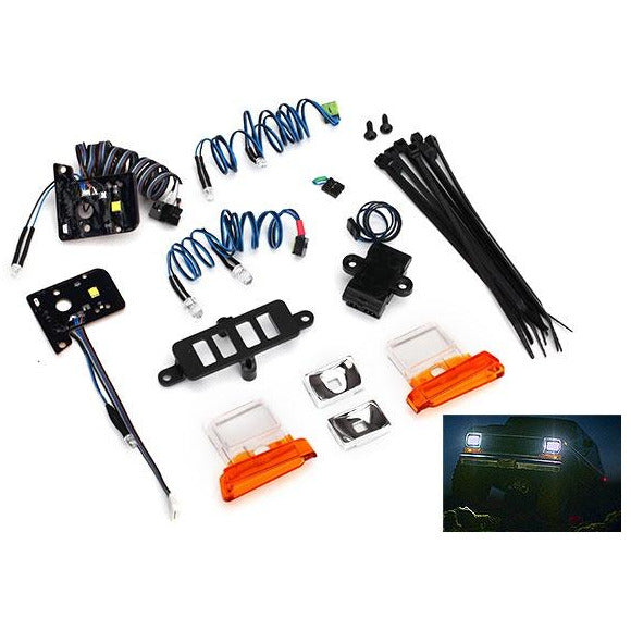 TRA8036 Bronco LED light set (contains headlights, tail lights, side marker lights, and distribution block) (fits TRA8010 body, requires TRA8028 power supply)