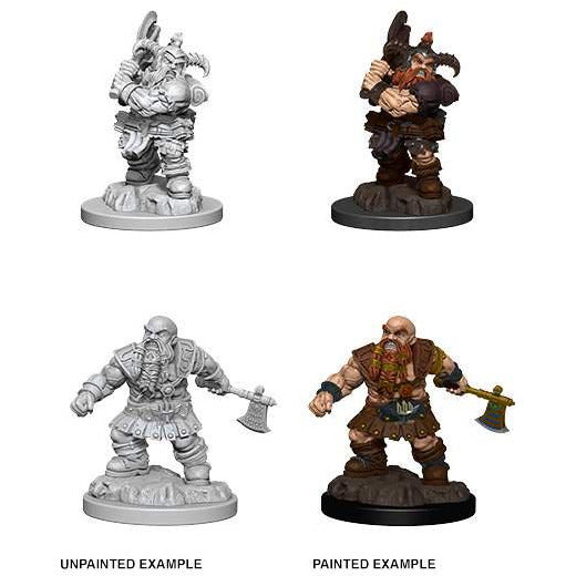 D&D Unpainted Mini - Male Dwarf Barbarian 73391