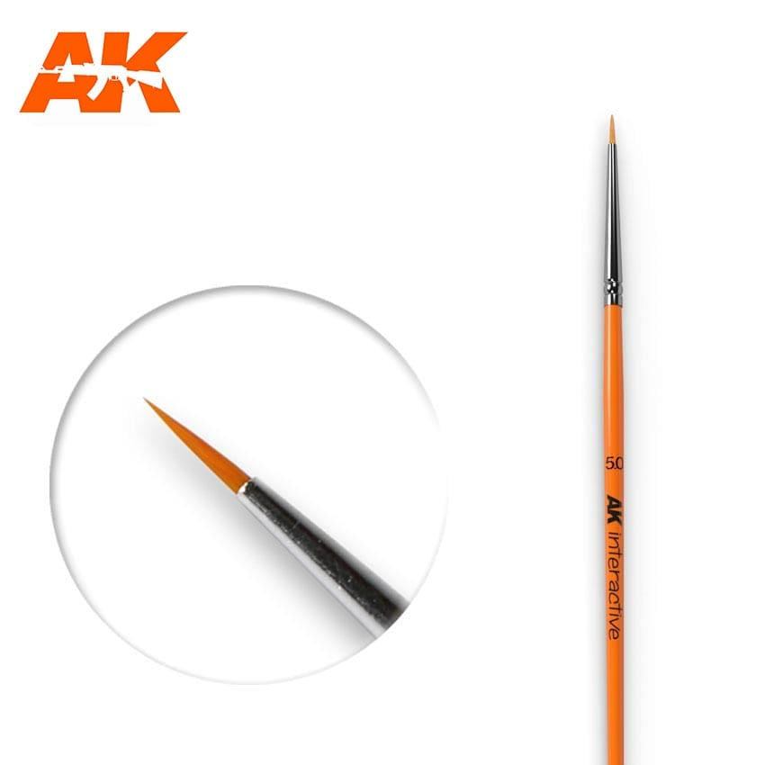 AK Interactive Round Brush 5/0 (Synthetic) #AK-600