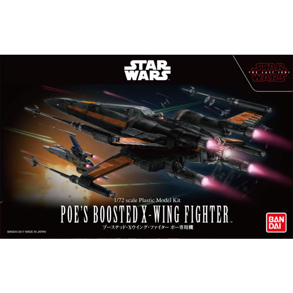 Poe's Boosted X-Wing Fighter 1/72 Star Wars Model Kit #0219752 by Bandai