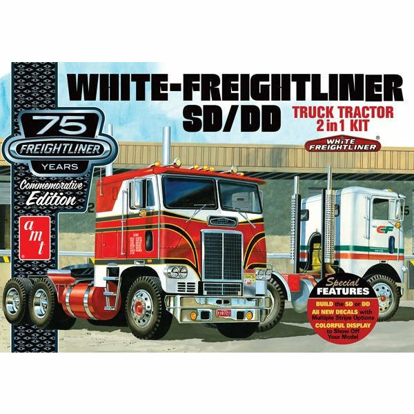 White Freightliner SD/CC 1/25 Model Truck Kit #1046 by AMT
