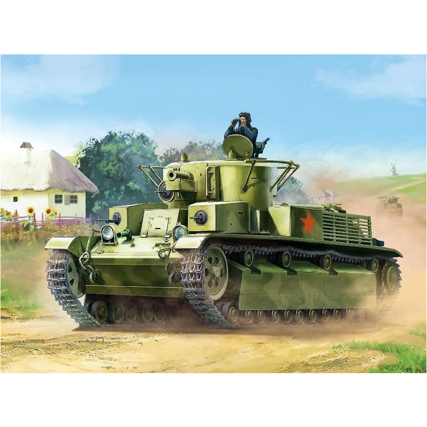 Soviet Medium Tank T-28 (Mod. 1936/Mod. 1940) 1/100 #6247 by Zvezda