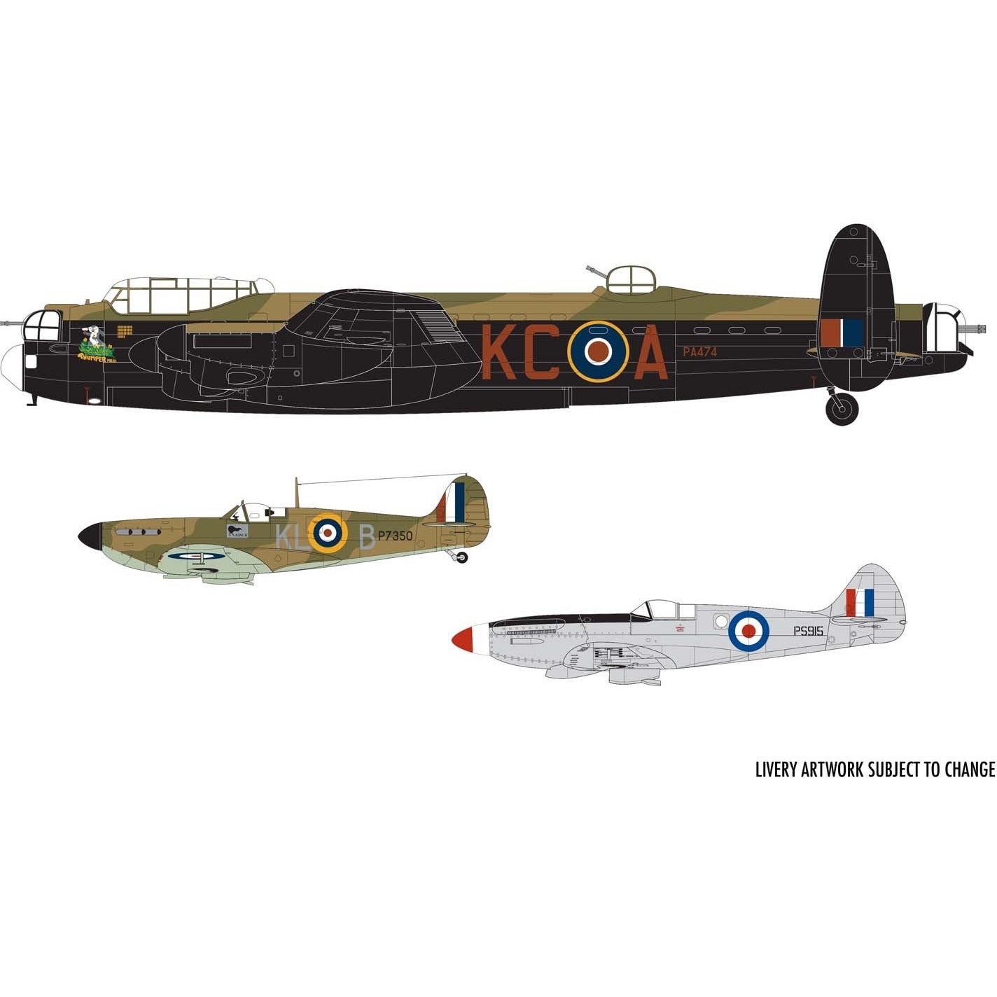 Battle of Britain Memorial Flight Gift Set 1/72 by Airfix
