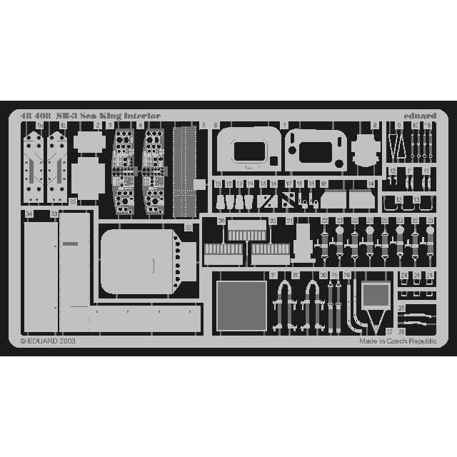 SH3 Sea King Interior Photo Etch for Hasegawa or Revell kit 1/48 by Eduard