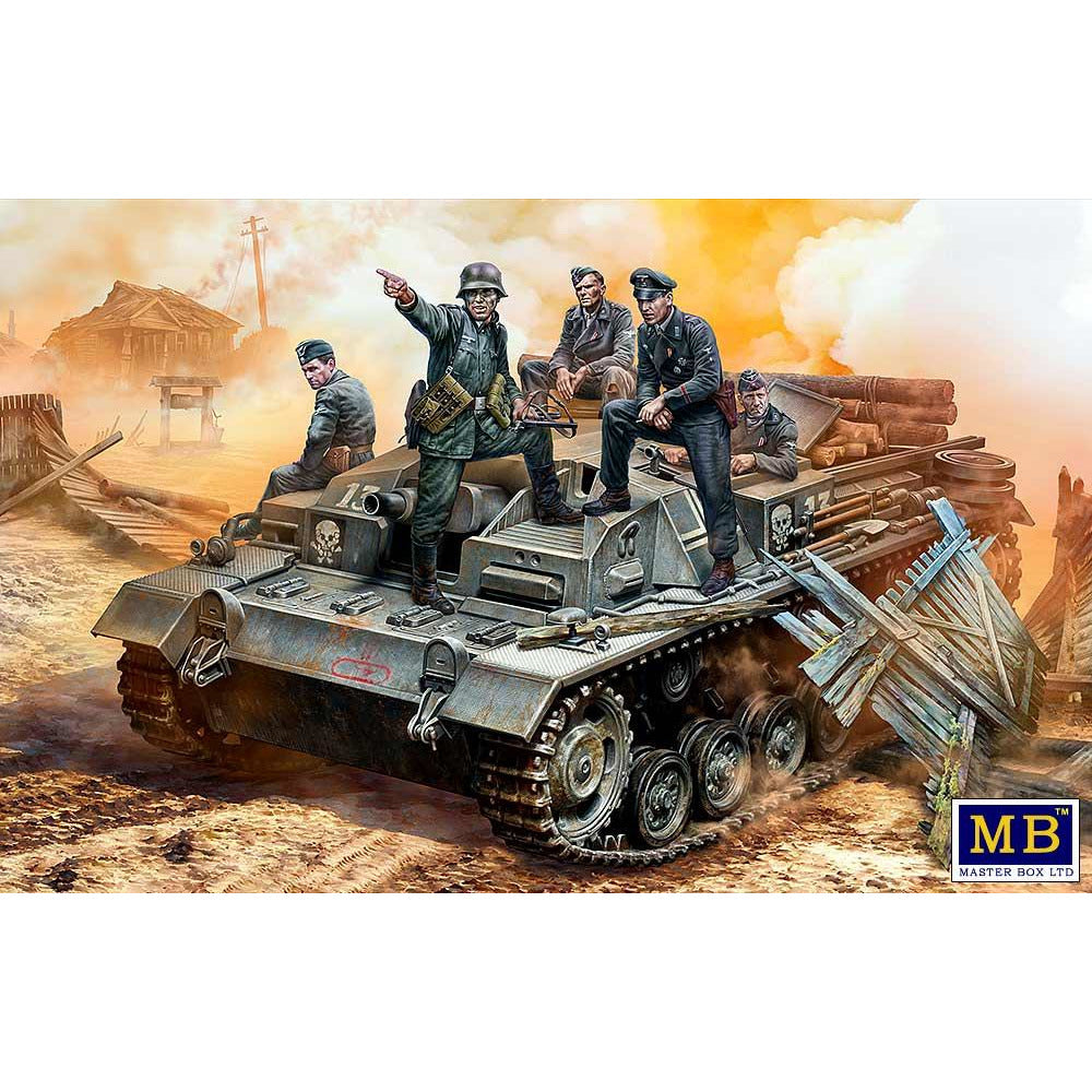 MasterBox German Stug III Crew, WWII "Their Position is behind that forest!" 1/35 by Master Box