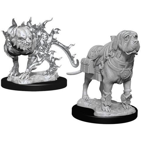 D&D Unpainted Mini - Mastiff & Shadow Mastiff 90017