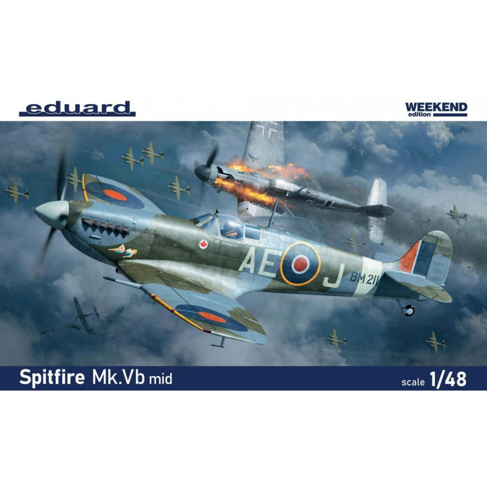 WWII Spitfire Mk Vb Mid British Fighter (Wkd Edition) 1/48 #84186 by Eduard
