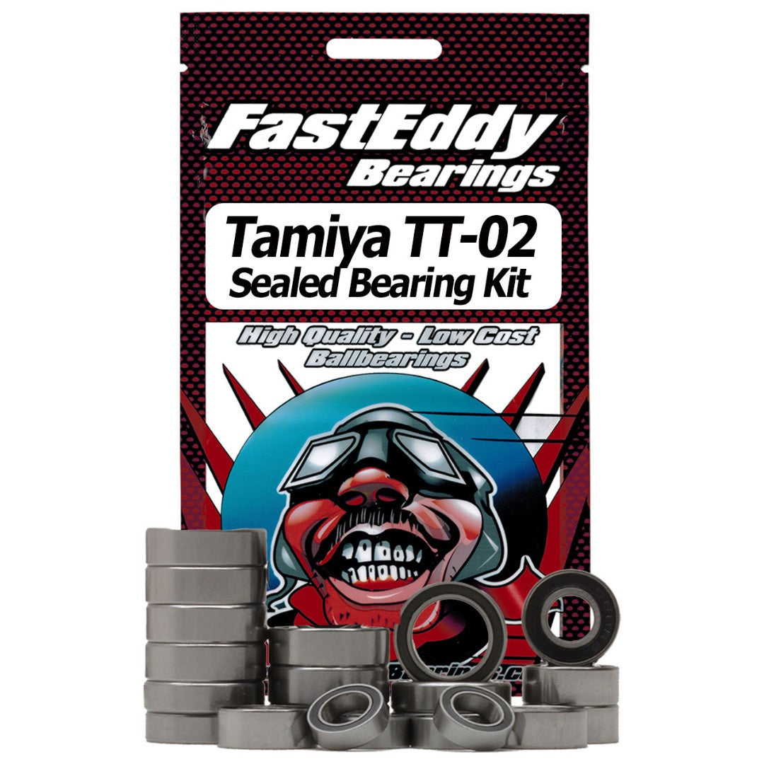 Fast Eddy Rubber Sealed Bearing Kit Tamiya TT-02 Chassis - TFE411