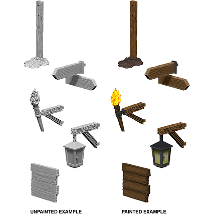 D&D Unpainted Mini - Signs and Lights 73869
