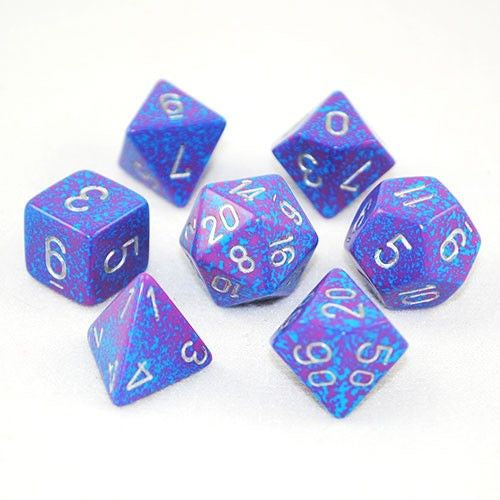 Chessex Speckled 7-Die Set Silver Tetra CHX25347