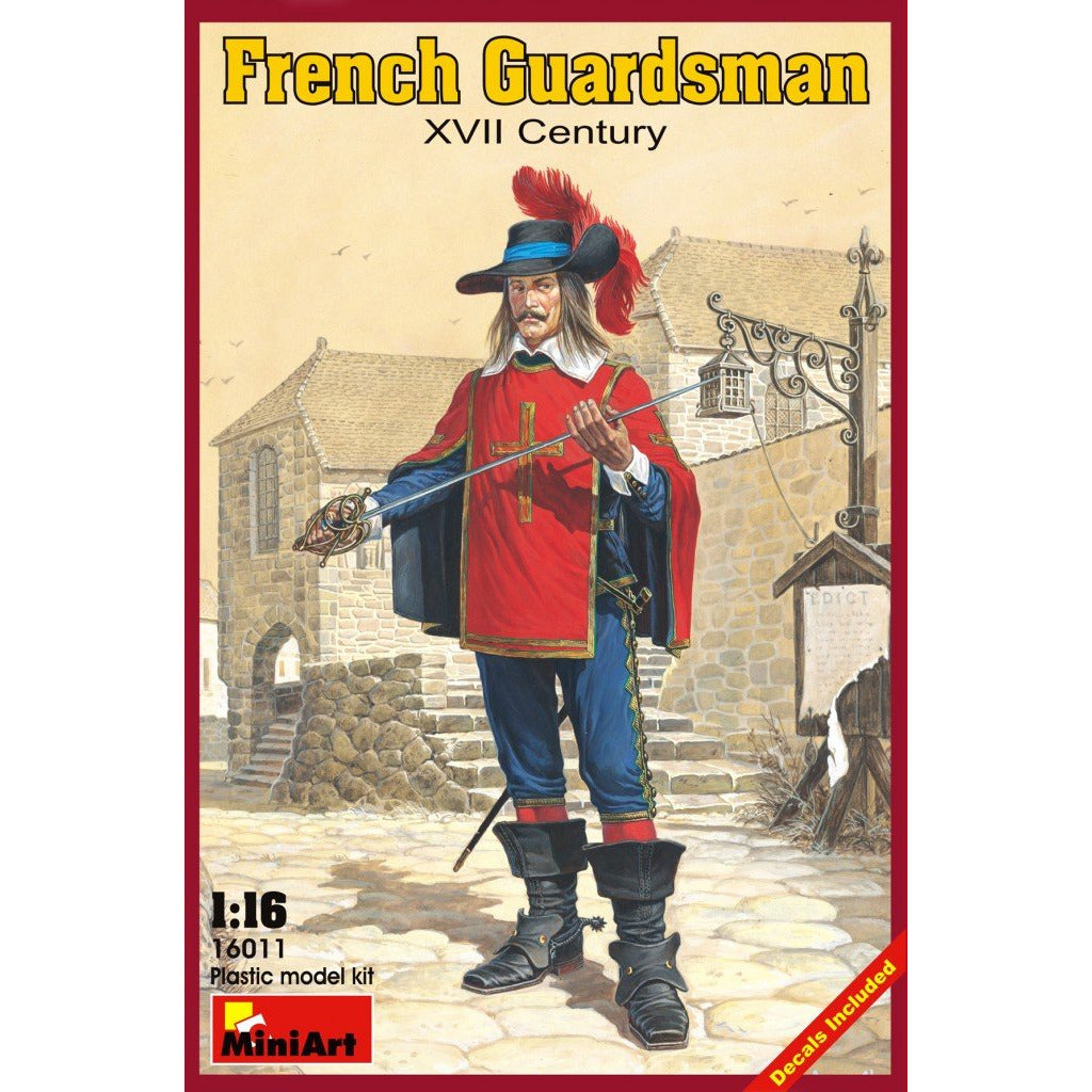 French Guardsman. XVII c. #16011 1/16 Figure Kit by MiniArt