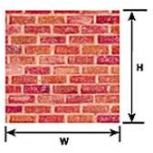 Plastruct 1/24 G Scale Rough Brick Sheet PLA91612