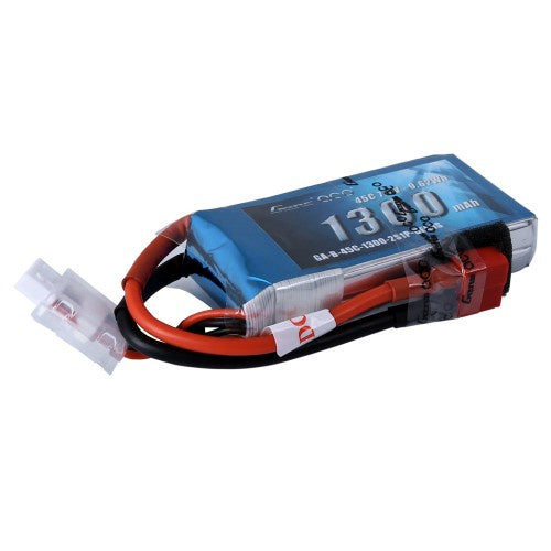 Gens Ace 1300mAh 2S1P 7.4V 45C LiPo Deans Plug Soft Case