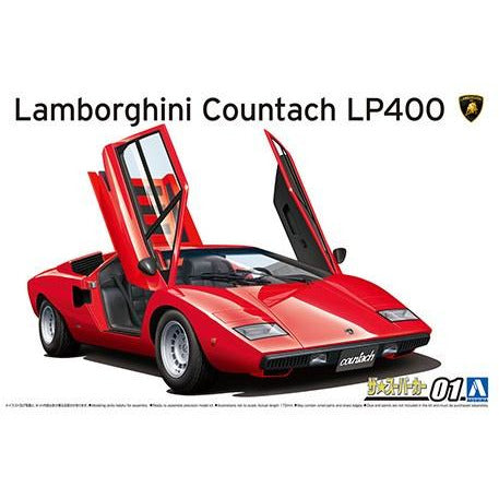 1974 Lamborghini Countach LP400 1/24 Model Car Kit #5804 by Aoshima