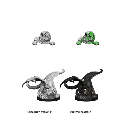 D&D Unpainted Mini - Black Dragon Wyrmling 73850