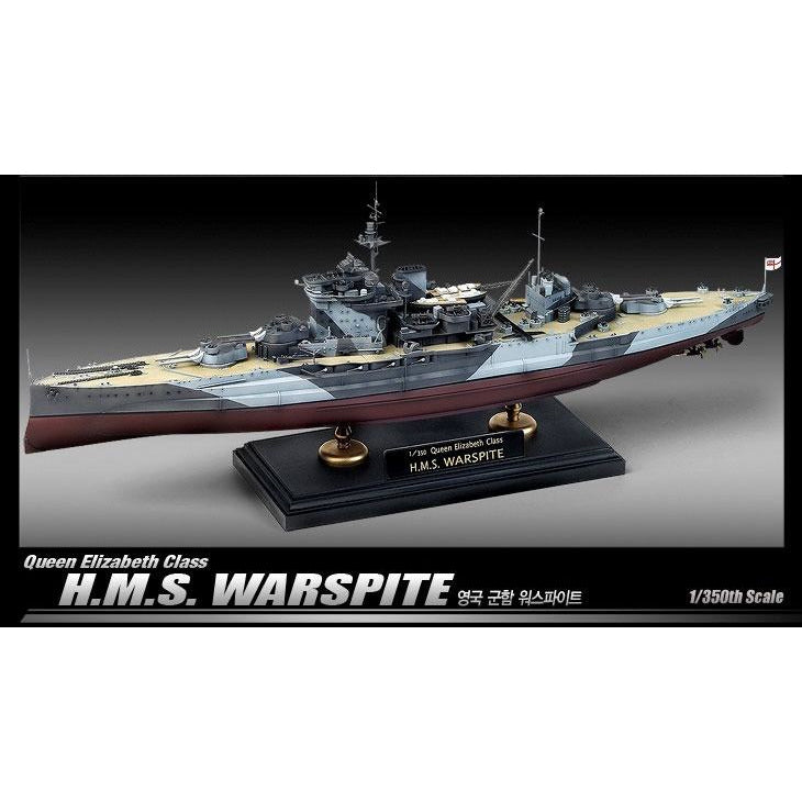 HMS Warspite 1/350 Model Ship Kit #14105 by Academy
