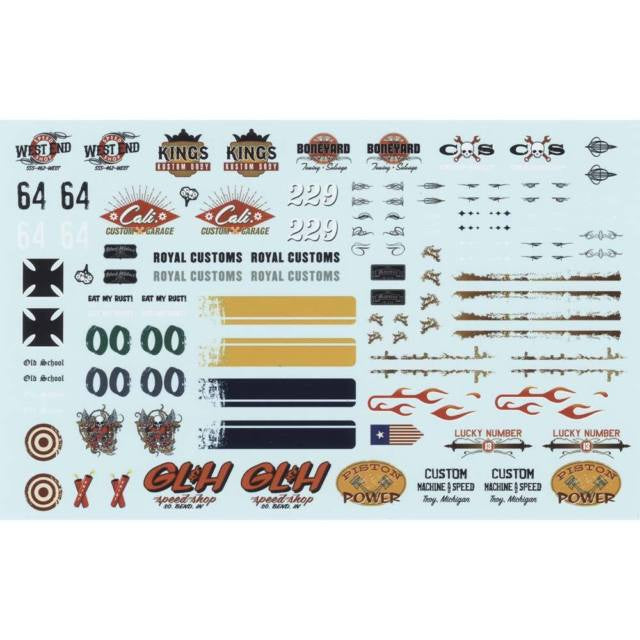 1/25 Rat Rod Graphics Custom & Competition Decal Pack