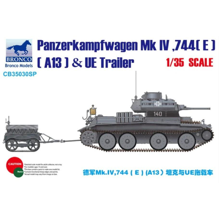 Panzerkampfwagen Mk IV, 744(E) (A13) & UE Fuel Tank Trailer 1/35 by Bronco