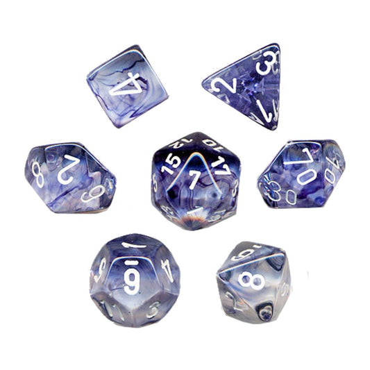 Chessex Nebula 7-Die Set Black/White CHX27408