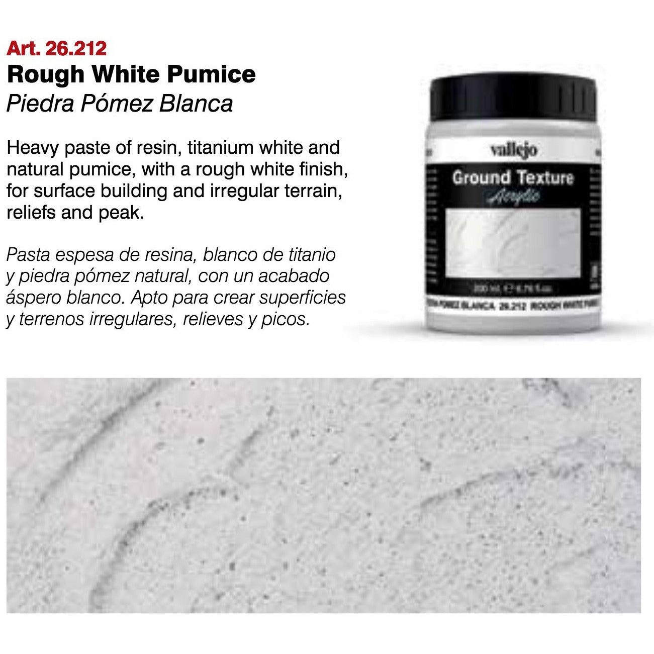 VAL26212 Rough White Pumice (200ml)