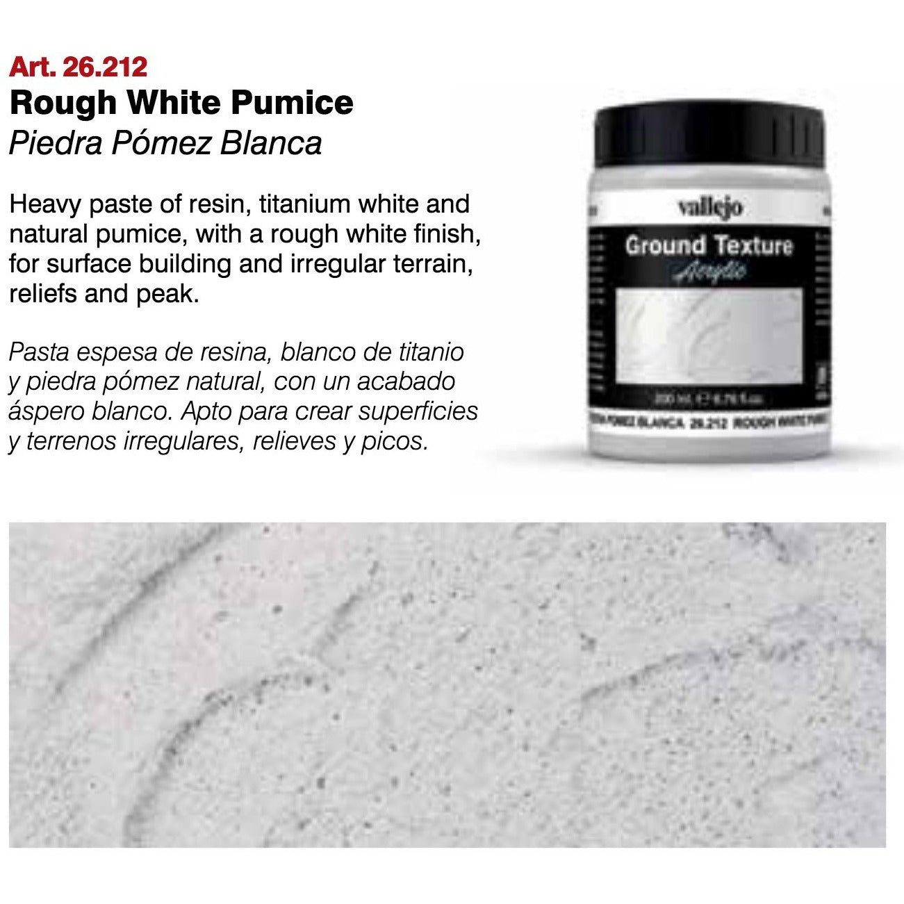 Vallejo Diorama FX VAL26211 Rough White Pumich (200ml)