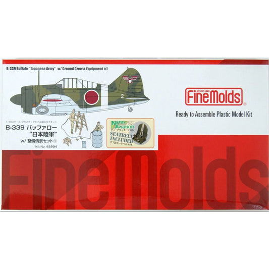 B-339 Buffalo "Japanese Army" with Ground Crew & Equipment #1 1/48 #48884 by Fine Molds