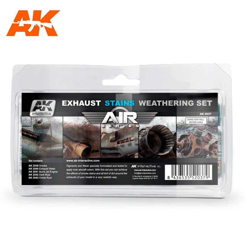 AK-2037 Exhausts and Stains Weathering Set
