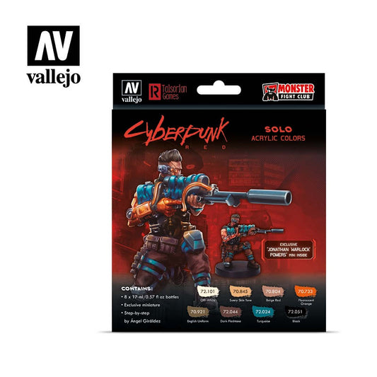 VAL72309 Cyberpunk Red Solo "Jonathan 'Warlock' Powers" Paint Set
