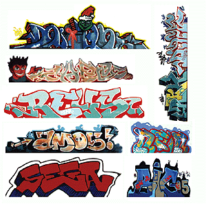 Blair Line Mega Set Modern "Tagger" Graffiti Decals Mega Set #03