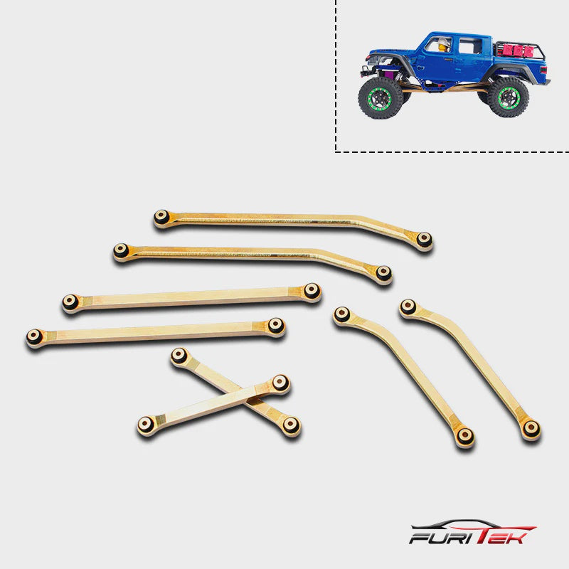 Furitek Brass High Clearance Links Set for SCX24 Gladiator