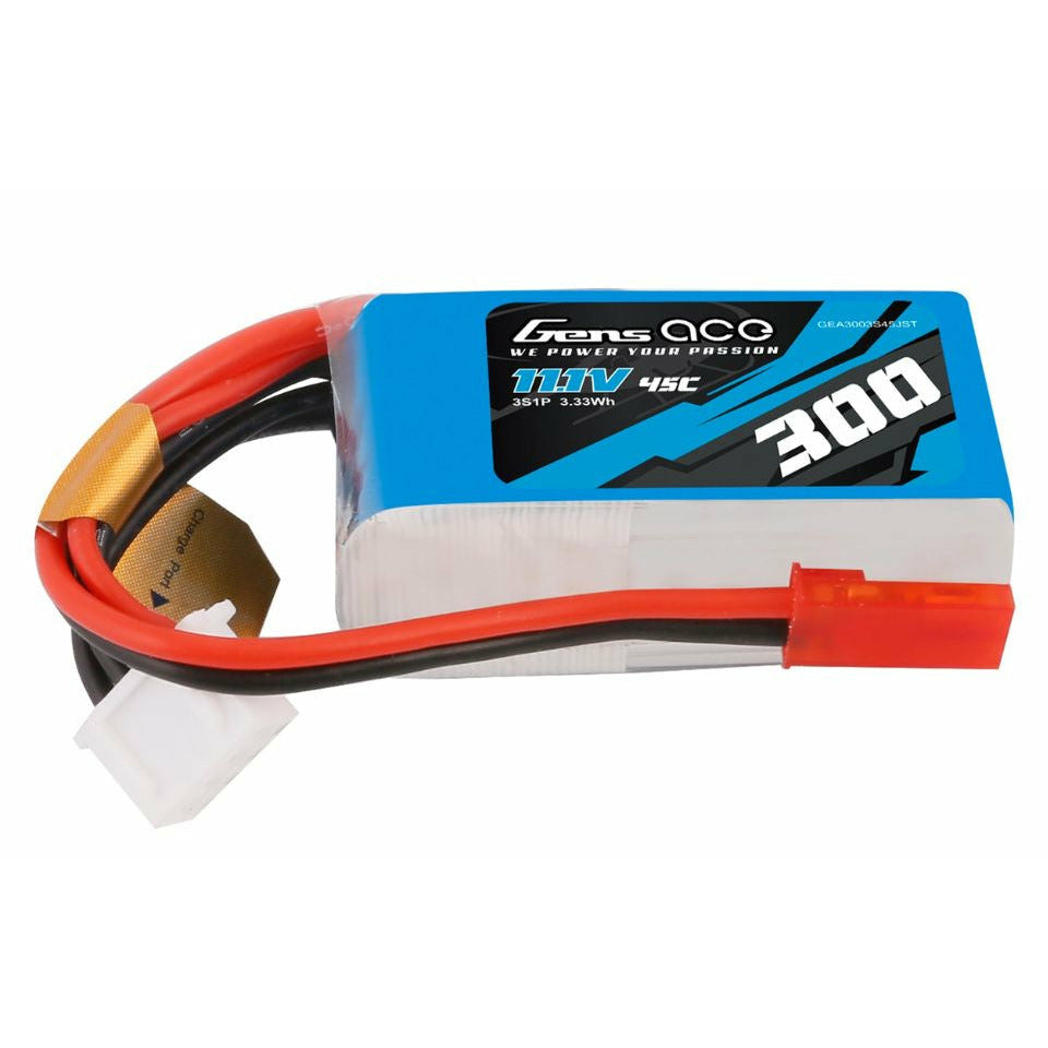 Gens Ace - 1558 - 300mAh 3S1P 11.1V Battery Pack With JST Plug