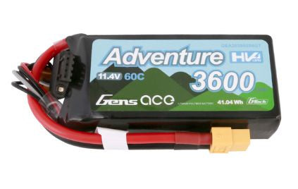 Gens Ace G-Tech Smart 3S LiHV Battery 60C (11.4V 3600mAh) w/XT60 Connector - GEA363S60X6GT