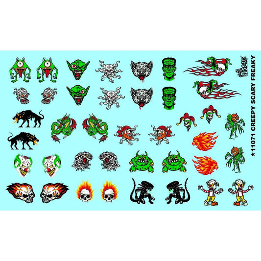 Creepy Scary Freaky Decals 1/24 by Gofer Racing