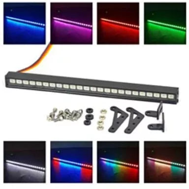1/10 Light Bar - 24 LED (Multi Color) 5-8V, 150mm Wide, Wire Length 390mm, Receiver Plug