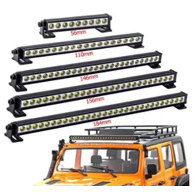 1/10 Light Bar - 9 LED (White) 5-8V, Roof Mount, 56mm Wide, Receiver Plug