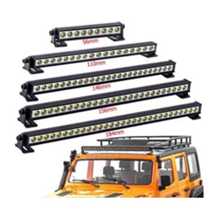 Hobby Details 1/10 Light Bar - 18 LED (White) 5-8V, Roof Mount, 110mm Wide, Receiver Plug
