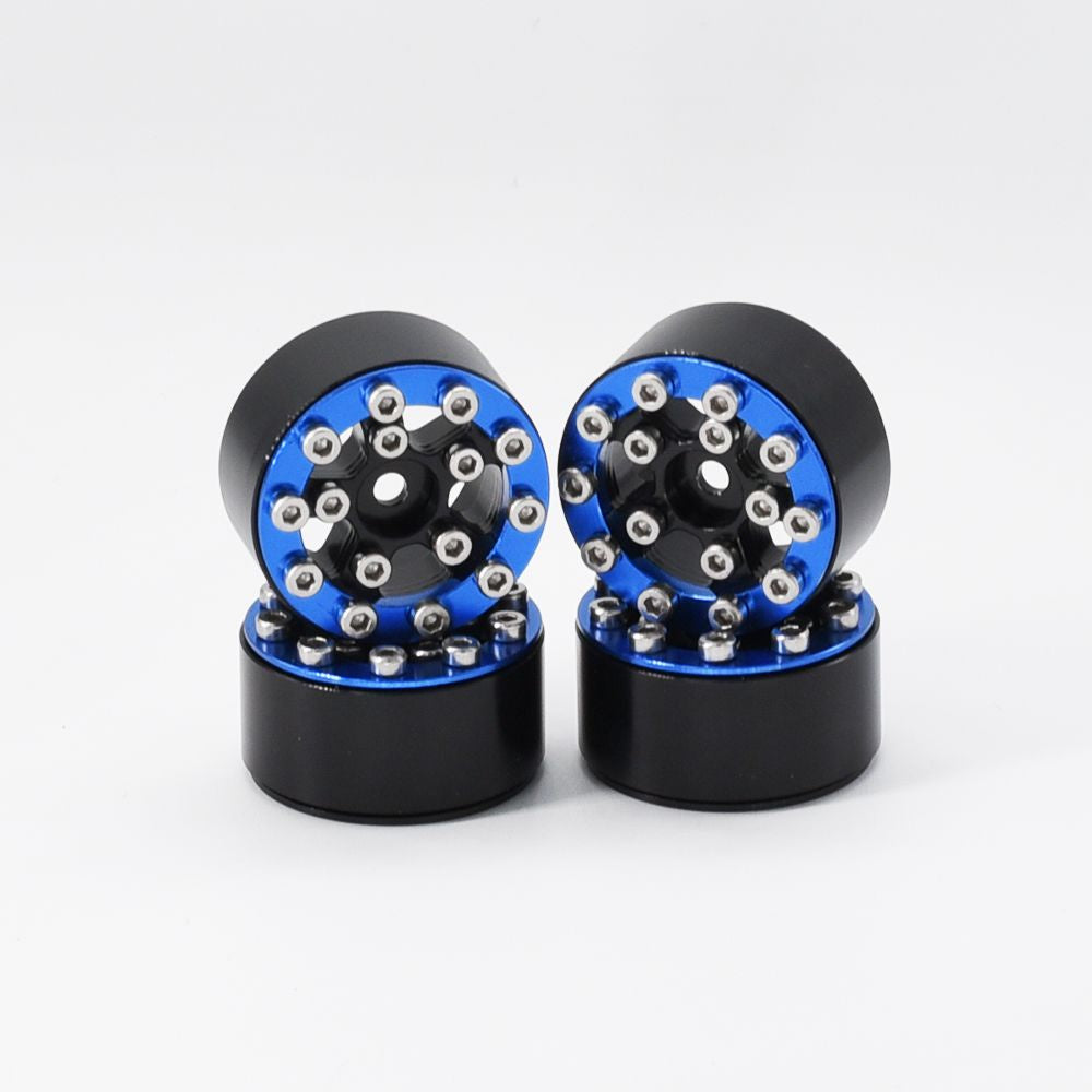 Wheels (4): 1.0" Beadlock Wheels CNC Aluminum - HDTSCX24-40
