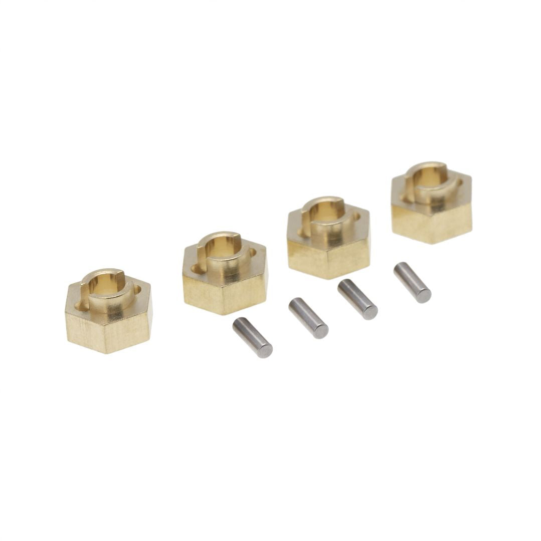 Wheel Hex (4): 3mm Brass - HDTSCX24-7